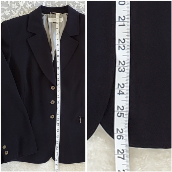Tahari Black Button Front Blazer - Picture 9 of 14